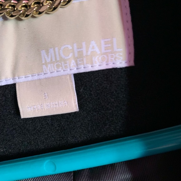 Long micheal kors black coat with gold buttons - Picture 2 of 8